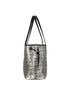 Medium Metallic Visetos Reversible Tote, &pound;210, Handbags, Silver, Leather, Side view
